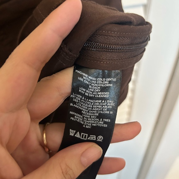 Anthropologie Brown Button-Up Corset Top - Picture 8 of 8